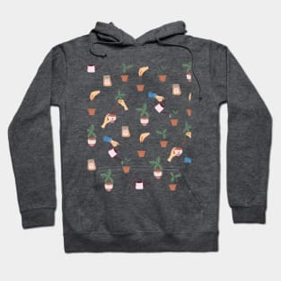 Pattern with home gardening elements Hoodie